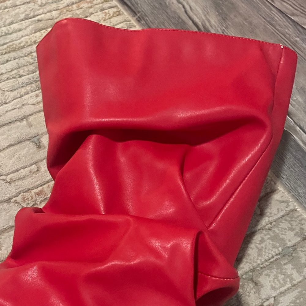 Cape Robbin Red Over the Knee Boots - Picture 7 of 10